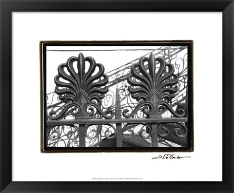 Framed Wrought Iron Elegance I Print