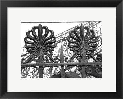 Framed Wrought Iron Elegance I Print