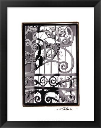 Framed Wrought Iron Elegance II Print