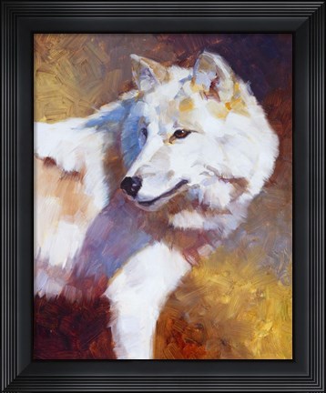 Framed White Wolf Print