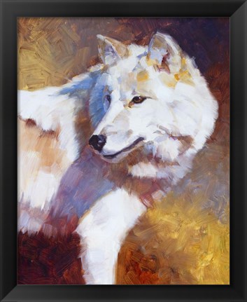 Framed White Wolf Print