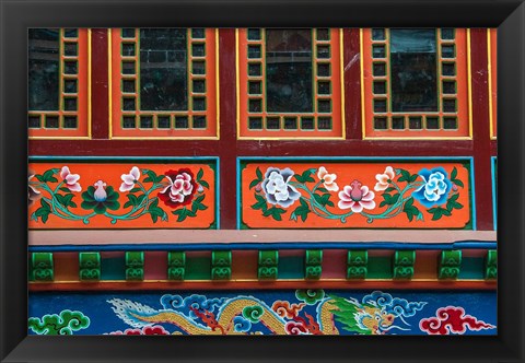 Framed Buddhist temple, Namche Bazaar, Solukhumbu, Nepal. Print