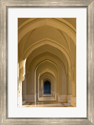 Framed Oman, Muscat, Walled City of Muscat. Arabian Arches by the Sultan&#39;s Palace Print