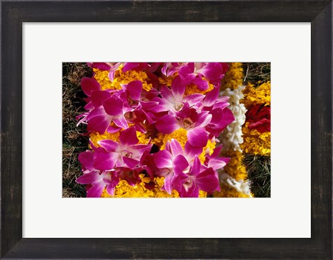 Framed Asia, Singapore. Flowers for sale Print