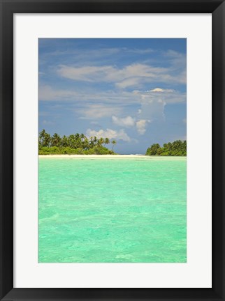 Framed Medahutthaa Island, North Huvadhoo Atoll, Southern Maldives, Indian Ocean Print