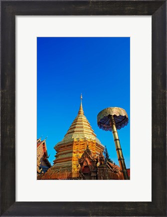 Framed Wa Phra That Doi Suthep Rajvoravihara, Chiang Mai, Thailand Print