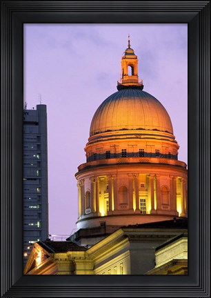 Framed Asia, Singapore, Padang. Supreme Court Building. Print