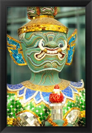 Framed Art work sculpture of mask in Bangkok Thailand Print