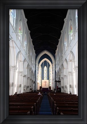 Framed Singapore. The interior view of St. Andrew&#39;s Cathedral Print