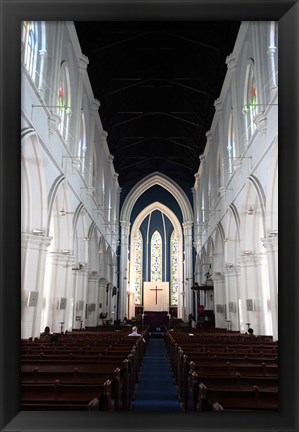 Framed Singapore. The interior view of St. Andrew&#39;s Cathedral Print