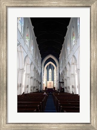 Framed Singapore. The interior view of St. Andrew&#39;s Cathedral Print