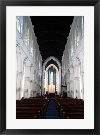 Framed Singapore. The interior view of St. Andrew&#39;s Cathedral Print