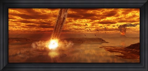 Framed artistic view of young Earth Print