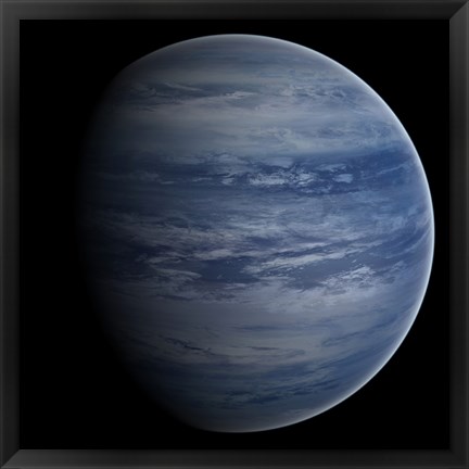 Framed Artist&#39;s concept of a blue-white gas giant planet Print