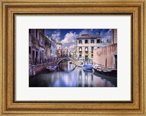 Framed Venetian canal, Venice, Italy Print