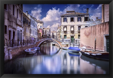 Framed Venetian canal, Venice, Italy Print
