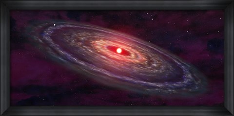 Framed Artist&#39;s concept of a protoplanetary disk Print
