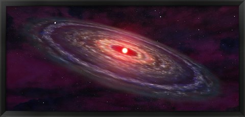 Framed Artist&#39;s concept of a protoplanetary disk Print