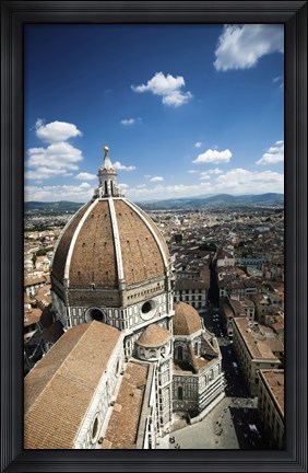 Framed Piazza del Duomo with Basilica of Saint Mary of the Flower, Florence, Italy Print