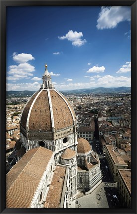 Framed Piazza del Duomo with Basilica of Saint Mary of the Flower, Florence, Italy Print