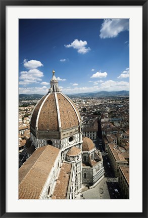 Framed Piazza del Duomo with Basilica of Saint Mary of the Flower, Florence, Italy Print