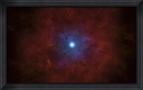 Framed Illustration of a massive star going supernova Print