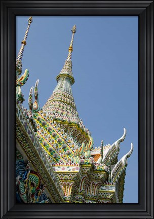 Framed Roof detail, Grand Palace, Bangkok, Thailand Print