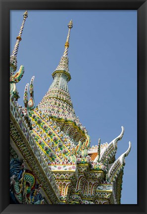 Framed Roof detail, Grand Palace, Bangkok, Thailand Print