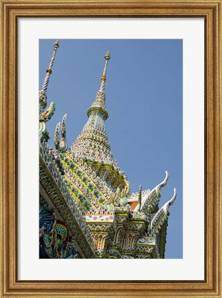 Framed Roof detail, Grand Palace, Bangkok, Thailand Print