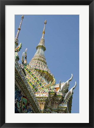 Framed Roof detail, Grand Palace, Bangkok, Thailand Print