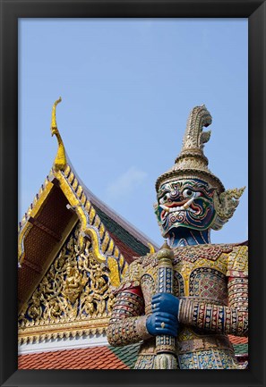 Framed Statue at The Grand Palace, Bangkok, Thailand Print