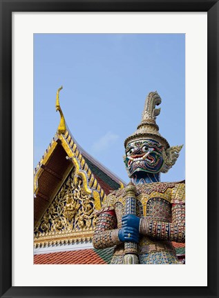 Framed Statue at The Grand Palace, Bangkok, Thailand Print