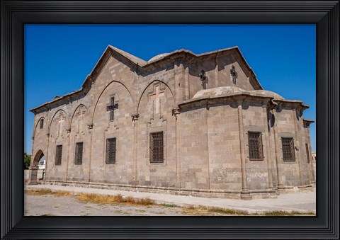 Framed Old abandoned church in Cappadocia, Central Anatolia, Turkey Print