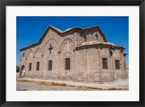 Framed Old abandoned church in Cappadocia, Central Anatolia, Turkey Print