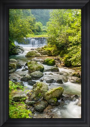 Framed Waterfall and River, Rize, Black Sea Region of Turkey Print