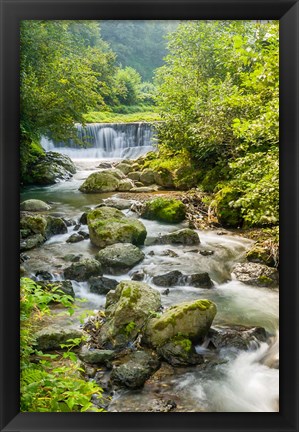 Framed Waterfall and River, Rize, Black Sea Region of Turkey Print