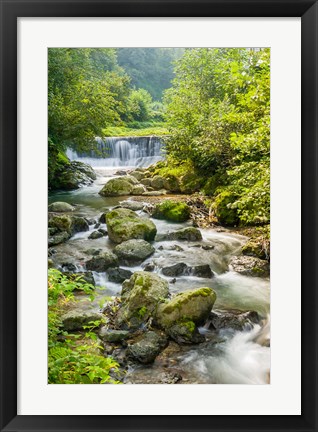 Framed Waterfall and River, Rize, Black Sea Region of Turkey Print