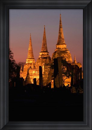 Framed Wat Phra Si Sanphet Temple , Ayutthaya, Thailand Print