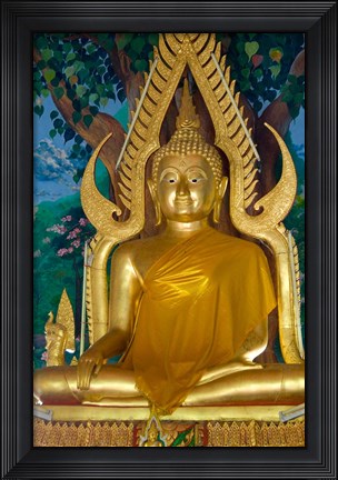 Framed Thailand, Ko Samui, Golden Buddha, Prayer House Print