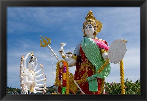 Framed Wat Plai Laem, Ko Samui, Thailand Print