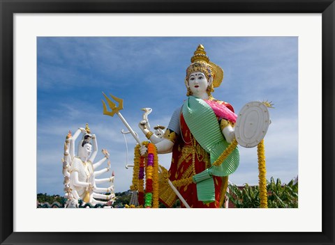 Framed Wat Plai Laem, Ko Samui, Thailand Print