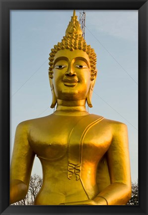 Framed Wat Phra Yai, Buddha of Chonburi, Pattaya, Thailand Print