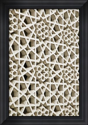 Framed UAE, Dubai, Bur Dubai, Bastakia Mosque, Window Print