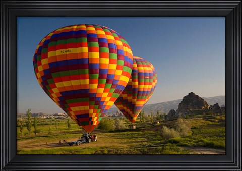 Framed Turkey in Cappadocia and hot air ballooning Print