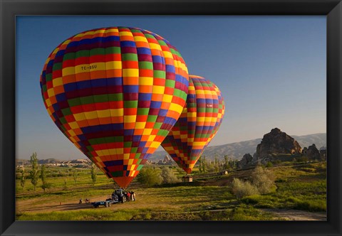 Framed Turkey in Cappadocia and hot air ballooning Print