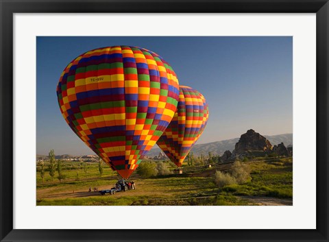 Framed Turkey in Cappadocia and hot air ballooning Print