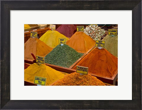 Framed Items for sale in Spice Market, Istanbul, Turkey Print