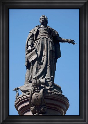 Framed Statue of Catherine the Great, Odessa, Ukraine Print