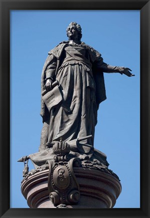 Framed Statue of Catherine the Great, Odessa, Ukraine Print