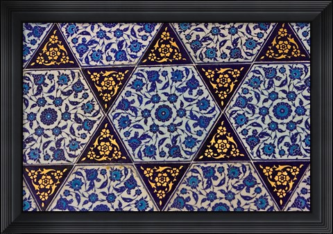 Framed Tile Inside Topkapi Palace, Istanbul, Turkey Print